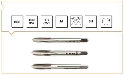 Makina Takım HSS DIN 352 3'lü El Kılavuzu M 42 (6H)