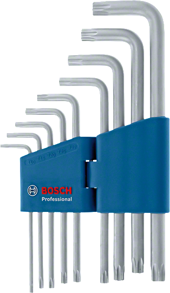Bosch Profesyonel Alyan Anahtar Takımı Torx 9 parça (10 - 50 mm) - 1600A01TH4