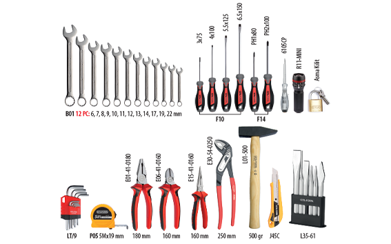 Ceta Form 43 Parça Mekanikçi Alet Seti - A50M-43