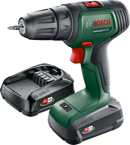 Bosch UniversalDrill 18 Akülü Delme Vidalama Makinesi (2 x 1.5 Ah) - 06039D4002