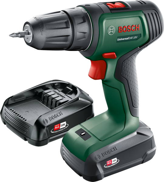 Bosch UniversalDrill 18 Akülü Delme Vidalama Makinesi (2 x 1.5 Ah) - 06039D4002