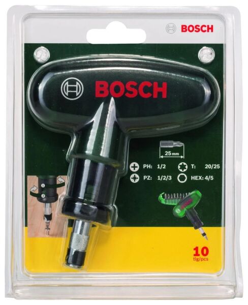 Bosch DIY-P 10 Parça Cırcır Cep Tornavida Seti - 2607019510
