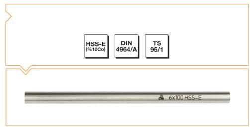 HSSE-Co10 DIN4964 B TORNA KAL.10X10X100