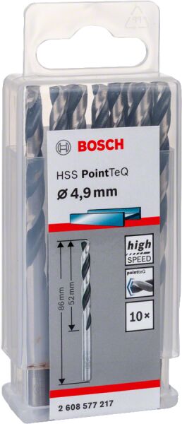 Bosch - HSS-PointeQ Metal Matkap Ucu 4,9 mm 10'lu