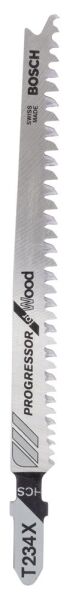 Bosch - Kademeli Artan Dişli Serisi Ahşap İçin T 234 X Dekupaj Testeresi Bıçağı - 25'Li Paket