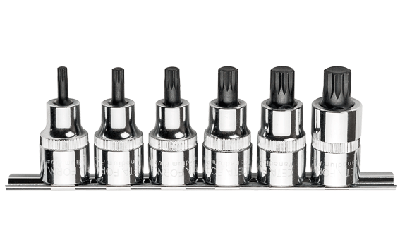 Ceta Form 6 Parça 1/2'' XZN Uçlu Lokma Takımı - Kısa Tip (Raylı) - C28S-RX6