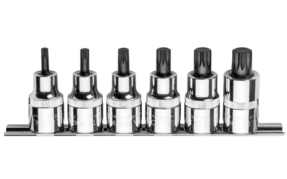 Ceta Form 6 Parça 1/2'' XZN Uçlu Lokma Takımı - Kısa Tip (Raylı) - C28S-RX6