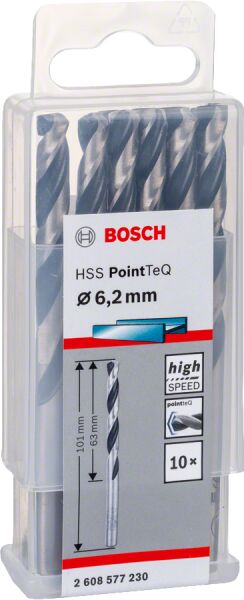 Bosch - HSS-PointeQ Metal Matkap Ucu 6,2 mm 10'lu