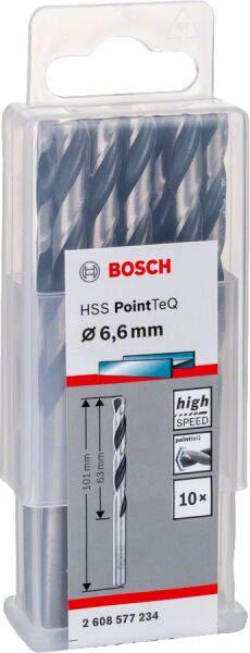 Bosch - HSS-PointeQ Metal Matkap Ucu 6,6 mm 10'lu