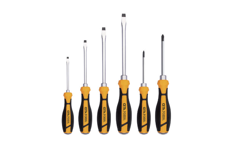 Ceta Form 6 Parça C-Plus Tornavida Takımı (Çekiçlenebilir) - Düz/Pozidriv - F99C-602