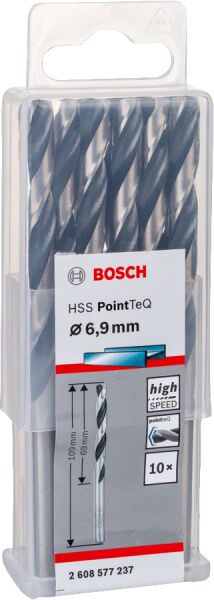Bosch - HSS-PointeQ Metal Matkap Ucu 6,9 mm 10'lu