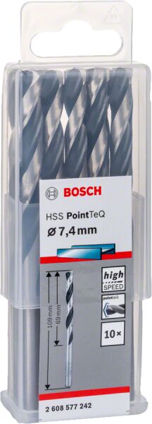 Bosch - HSS-PointeQ Metal Matkap Ucu 7,4 mm 10'lu