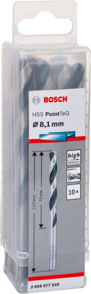Bosch - HSS-PointeQ Metal Matkap Ucu 8,1 mm 10'lu