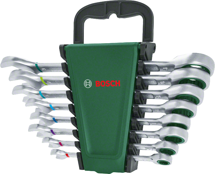 Bosch Cırcırlı Kombine Anahtar Seti (8 Parça) - 1600A027PS