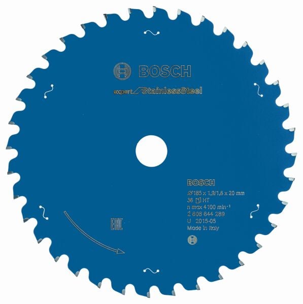 Bosch - Expert Serisi Paslanmaz Çelik için Daire Testere Bıçağı 185*20 mm 36 Diş