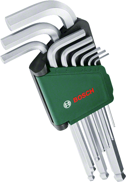 Bosch 1.5 - 10 mm Alyan Anahtar Takımı Hex 9 Parça - 1600A02BX9