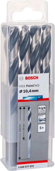 Bosch - HSS-PointeQ Metal Matkap Ucu 10,4 mm 5'li