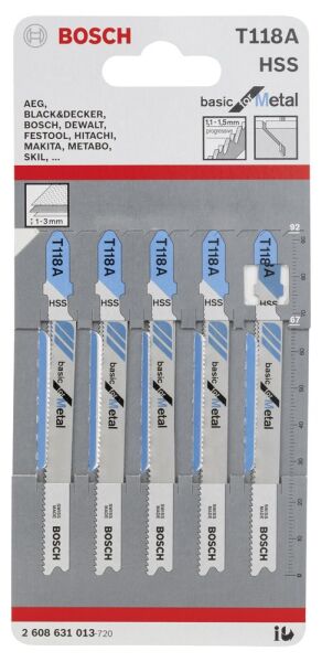 Bosch T 118 A Basıc For Metal 5Lı 2608631013