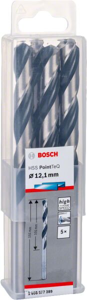 Bosch - HSS-PointeQ Metal Matkap Ucu 12,1 mm 5'li