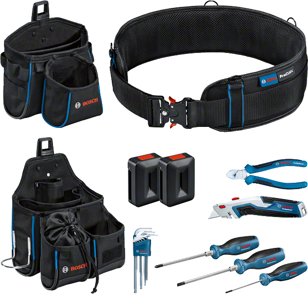 Bosch Profesyonel El Aleti Seti 6 Parça + Çanta ve Kemer Seti - 1600A02H5C