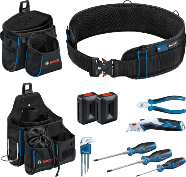 Bosch Profesyonel El Aleti Seti 6 Parça + Çanta ve Kemer Seti - 1600A02H5C