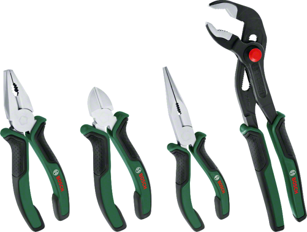 Bosch Pense Seti 4 Parça (Kargaburun, Yan Keski, Pense, Boru Anahtarı) - 1600A02W7K