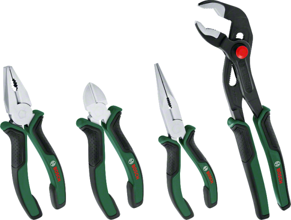 Bosch Pense Seti 4 Parça (Kargaburun, Yan Keski, Pense, Boru Anahtarı) - 1600A02W7K