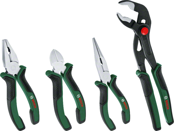 Bosch Pense Seti 4 Parça (Kargaburun, Yan Keski, Pense, Boru Anahtarı) - 1600A02W7K