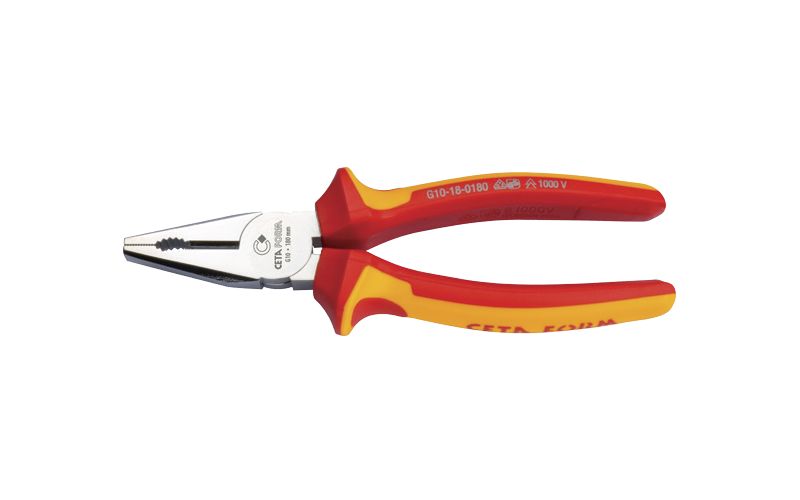 Ceta Form 160 mm 1000V Kombine Pense - Parlak Krom  (VDE) - G10-18-0160