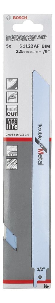 Bosch Panter Testere Bıçağı S 1122 Af Flexıble For Metal 5'Lı 2608656018