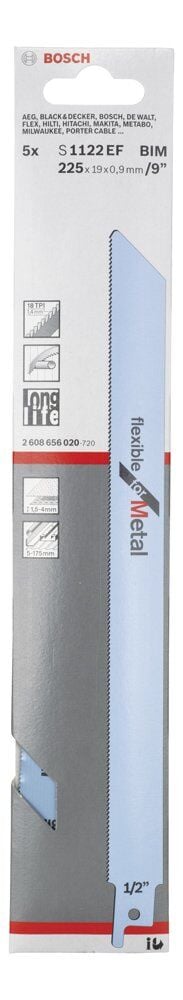 Bosch Panter Testere Bıçağı S 1122 Ef Flexıble For Metal 5'Lı 2608656020