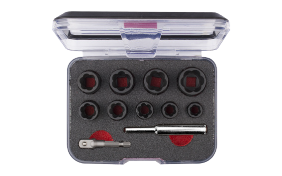 Ceta Form 11 Parça 3/8'' Spiral Lokma Takımı (Aşınmış Civatalar İçin) - R32-P11