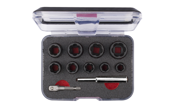 Ceta Form 11 Parça 3/8'' Spiral Lokma Takımı (Aşınmış Civatalar İçin) - R32-P11