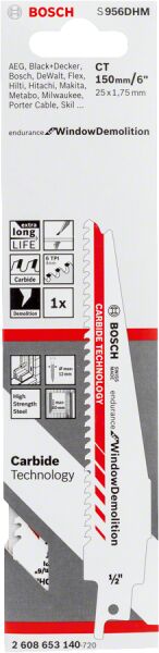 Bosch - Endurance for Serisi Pencere Yıkımı için Panter Testere Bıçağı S 956 DHM 1'li