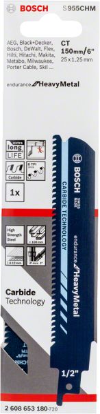 Bosch - Endurance for Serisi Ağır Metaller için Panter Testere Bıçağı S 955 CHM 1'li