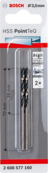 Bosch - HSS-PointeQ Metal Matkap Ucu 3,5 mm 2'li