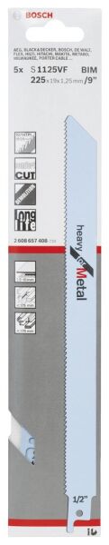 Bosch Panter Testere Bıçağı S 1125 Vf Heavy For Metal 5'Lı 2608657408