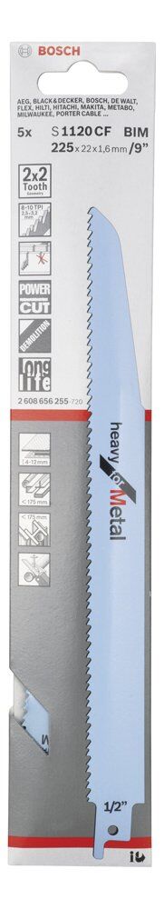 Bosch Panter Testere Bıçağı S 1120 Cf Heavy For Metal 5Lı 2608656255