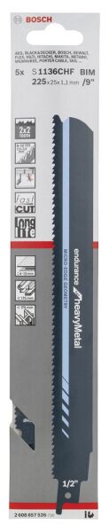 Bosch Panter Testere Bıçağı S 1136 Chf Endurance For Heavy Metal 5'Lı 2608657526