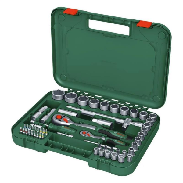 Bosch 1/4'' + 1/2'' Cırcırlı Somun Sıkma Seti 56 Parça - 1600A02Z9G