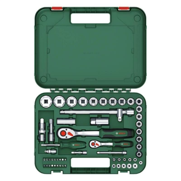 Bosch 1/4'' + 1/2'' Cırcırlı Somun Sıkma Seti 56 Parça - 1600A02Z9G