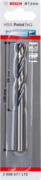 Bosch - HSS-PointeQ Metal Matkap Ucu 7,5 mm