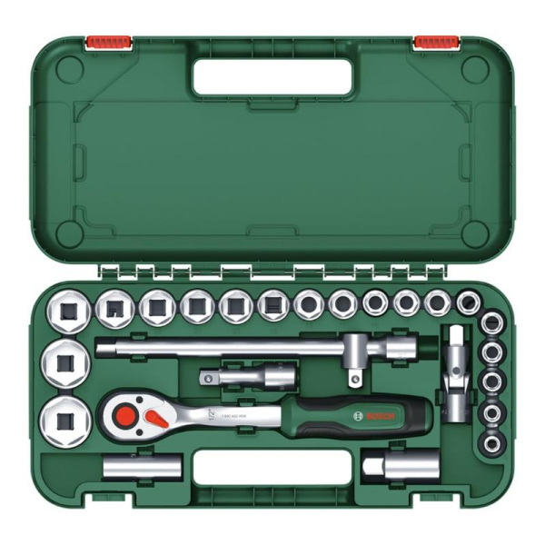 Bosch 1/2'' Cırcırlı Somun Sıkma Seti 25 Parça - 1600A02Z9F