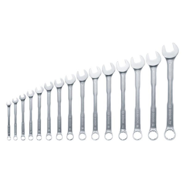 Bosch Açık Uçlu Kombine Anahtar Seti 15 Parça - 1600A02Z9E