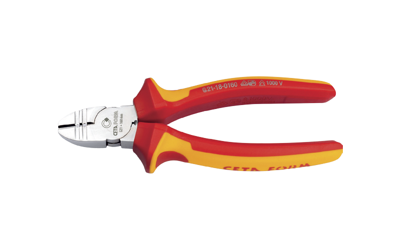 Ceta Form 1000 V Kablo Sıyıcılı Yan Keski - Parlak Krom (VDE) 160 mm - G21-18-0160