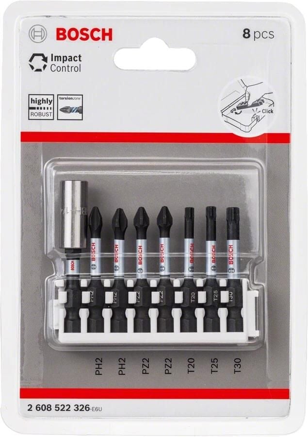 Bosch Impact Ctrl 8Lı Ph2/Pz2/T20-T30,50Mm St 2608522326