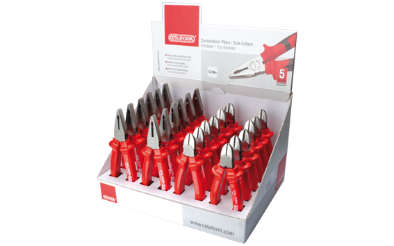 Ceta Form 24 Parça Pense Teşhir Paketi (PVC Daldırma Sap/Polisajlı) - SE43-24