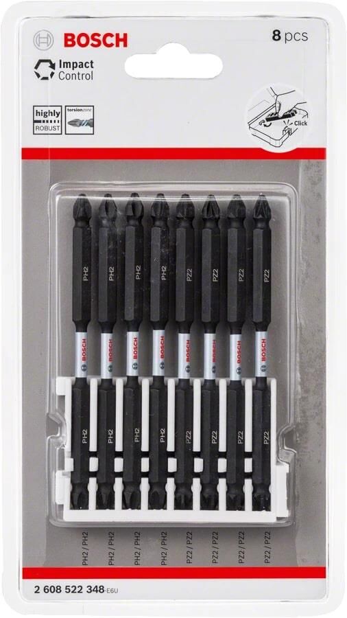 Bosch Impact Ctrl Çıfttaraf 8Lı Ph2/Pz2,110Mm 2608522348