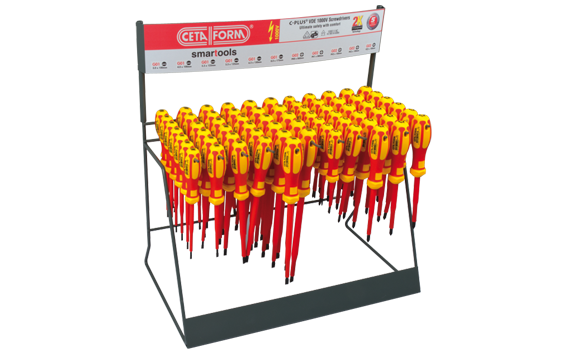 Ceta Form 67 Parça C-Plus VDE 1000V İzoleli Tornavida Teşhir Standı (Düz/PH/PZ) - SG01-1-067