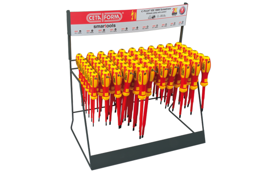 Ceta Form 67 Parça C-Plus VDE 1000V İzoleli Tornavida Teşhir Standı (Düz/PH/PZ) - SG01-1-067